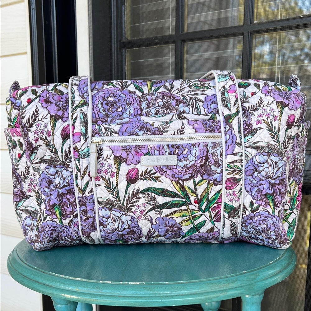 Vera Bradley Duffle in Lavender Meadow